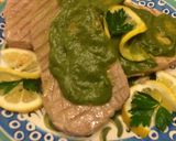 A picture of step 4 of Yellowfin Ahi Tuna With Asparagus Sauce.