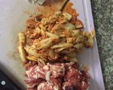 Hình bước làm 1 của món Cơm rang, kim chi thịt bò