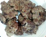 A picture of step 3 of Beef Patty in mushroom gravy.
