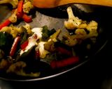 A picture of step 5 of Italian veg sizzler.