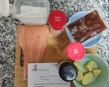 Foto del paso 1 de la receta: Salmón con leche, curry rojo y patatas bravas
