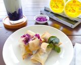 Foto langkah ke 4 dari resep Lumpia Ubi ungu keju lumer.