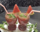 A picture of step 7 of Super Cooling and Refreshing Watermelon Strawberry mocktail.