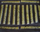A picture of step 4 of Chocolate and Almond Sticks using Puff Pastry.