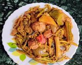 A picture of step 5 of Mahura(mixed vegetable curry).