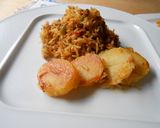 A picture of step 9 of Authentic Iranian Dish: Cinnamon-Scented Tomato Rice Pilaf.