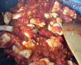 A picture of step 5 of Garlic Chicken Pasta.