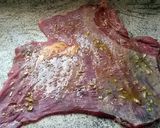 A picture of step 2 of Malaya Roll (sort of flank steak).