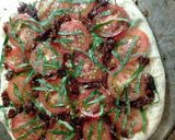 A picture of step 8 of Sammie's Margherita Pizza.