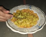 A picture of step 3 of Poori chat.