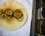 A picture of step 4 of Falafel sandwich||Falafel wrap.
