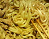 A picture of step 2 of Hearty & Quick Fried Udon with Ginger Pork.