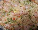 A picture of step 8 of Asian inspired rice with shrimp.