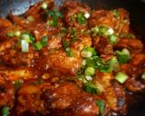 A picture of step 6 of Coke marinated chicken wings.
