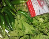 A picture of step 1 of Frozen Green chutni💚.