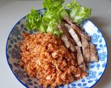 รูปขั้นตอนการทำที่ 2 ของ ข้าวผัดน้ำพริกไข่เค็ม กับไก่ย่าง