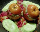 A picture of step 5 of Savory Stuffed Apples with Guava Sauce.