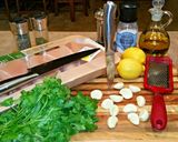 A picture of step 1 of Mike's Garlic Lemon Herbed Chicken.