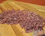 A picture of step 2 of Pastrami stuffed boneless chicken breasts.