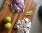 A picture of step 1 of Lemon mushroom 🍄.