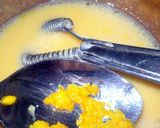 A picture of step 3 of Sig's Scrambled Egg O'(range) la la.