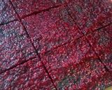 A picture of step 10 of Vickys Double Chocolate & Raspberry Squares GF DF EF SF NF VEGAN.