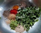 A picture of step 1 of Arbi Leaves Thepla /Parathas.