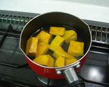 A picture of step 1 of Kabocha Squash Soup with Dumplings for the Winter Solstice.