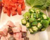 A picture of step 2 of Summertime Chilled Umeshu and Okra in Jelly For the Star Festival.