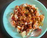 A picture of step 3 of Leftover Idli chat.