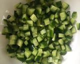 A picture of step 1 of Super quick Mediterranean Salad (vegan).