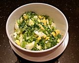 A picture of step 1 of Egg Salad Lettuce Wraps.