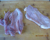 Foto del paso 1 de la receta: Espirales con bistec de cerdo y bacon