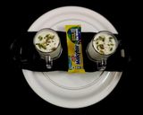 A picture of step 3 of Milkybar milk shake.
