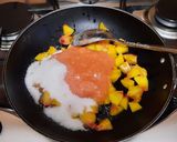 A picture of step 5 of Peach Panna Cotta.