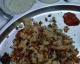 A picture of step 4 of #cook pad india#Vegetables Rava upuma with coconut chutney.#.