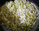 A picture of step 3 of PattaGobi ki sabji.