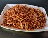 A picture of step 5 of Barista (fried onions) and veg Biriyani.