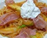 A picture of step 5 of Spaghetti with Tomato and Mascarpone Sauce.