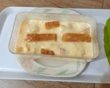 A picture of step 4 of Vanilla custard with vanilla cake 🥧🥘.
