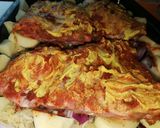 Savanyú káposzta ágyon sült pácolt mustáros oldalas recept fázis 3 fotója