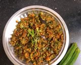 * வெண்டைக்காய், ஸ்பைஸி பொரியல்*(spicy ladys finger poriyal recipe in tamil) ரெசிபி ஸ்டேப் 7 புகைப்படம்