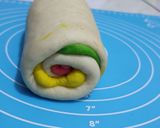 Foto langkah ke 9 dari resep (Sourdough Discard) Rainbow Mantau.
