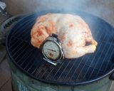 A picture of step 3 of Smoked Szechuan Sweet & Sour BBQ Chicken w/Rosemary & Garlic Roast.