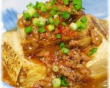 A picture of step 6 of Sweet and Spicy Simmered Grilled Tofu and Ground Pork.