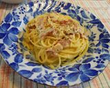A picture of step 5 of Simple Pasta Carbonara.
