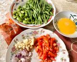 Foto langkah ke 1 dari resep Tumis Pete Kacang panjang Teri Telur Pedas.