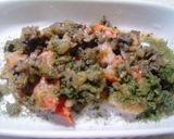 A picture of step 7 of Shrimp en Papillote with Mushroom Sauce.