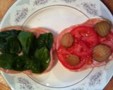 A picture of step 6 of Taisen's wacky ham sandwich.