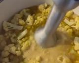 A picture of step 5 of Creamy Cauliflower Soup with Rosemary Olive Oil.